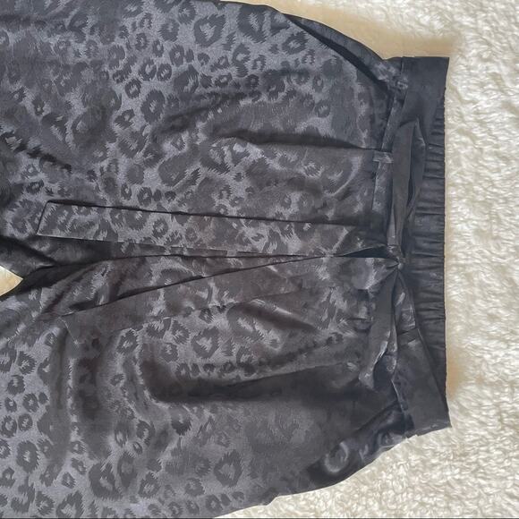 Mi Ami Andey Animal Print Black Joggers Satin Leopard Tapered Pants STYLEWS30234 - Picture 6 of 16